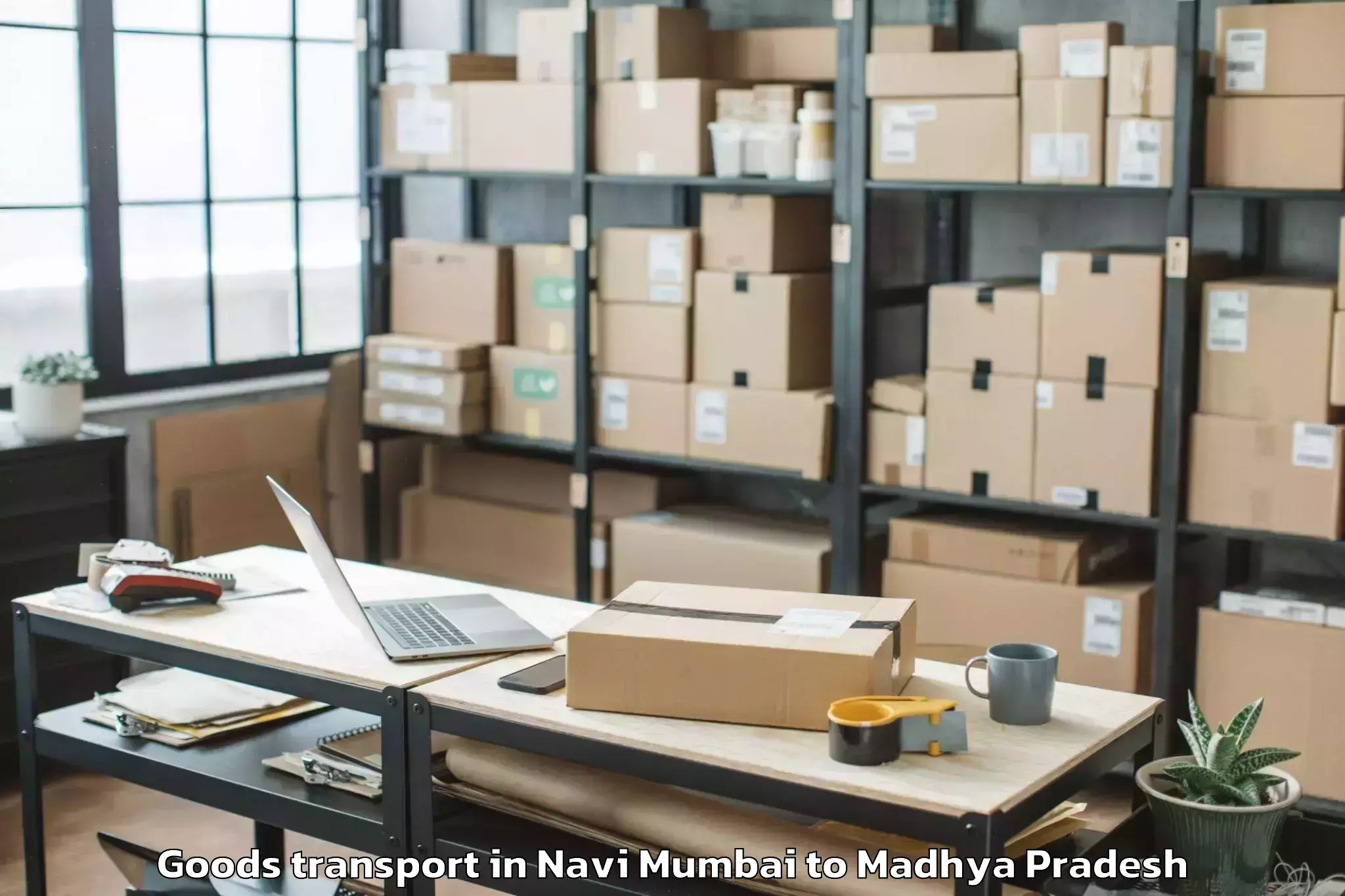 Book Navi Mumbai to Jiwaji University Gwalior Goods Transport Online